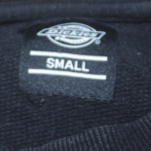 Dickies Men's Black Small Pullover Sweatshirt Crew Neck Logo