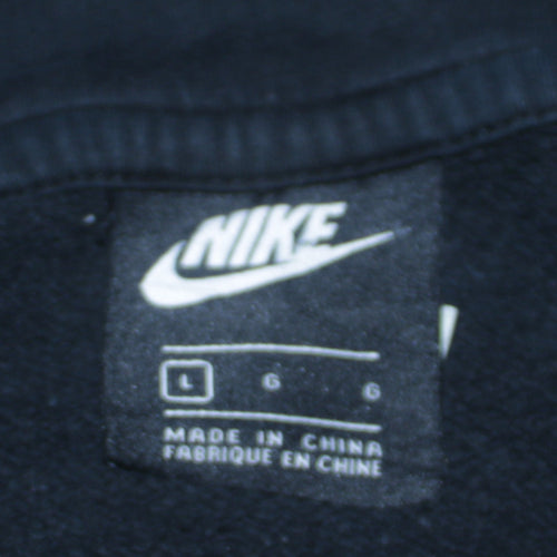 Nike Men's Black Pullover Hoodie L Regular Fit Sports Fleece