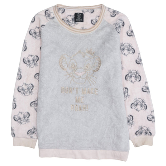 Love to Lounge Disney Simba Grey Fleece Pyjama Top Women’s Size 10-12
