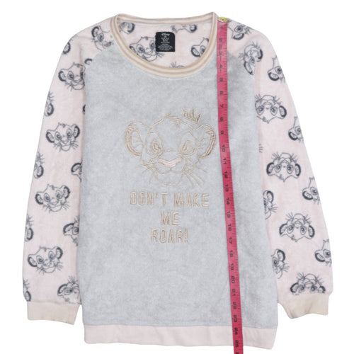 Love to Lounge Disney Simba Grey Fleece Pyjama Top Women’s Size 10-12