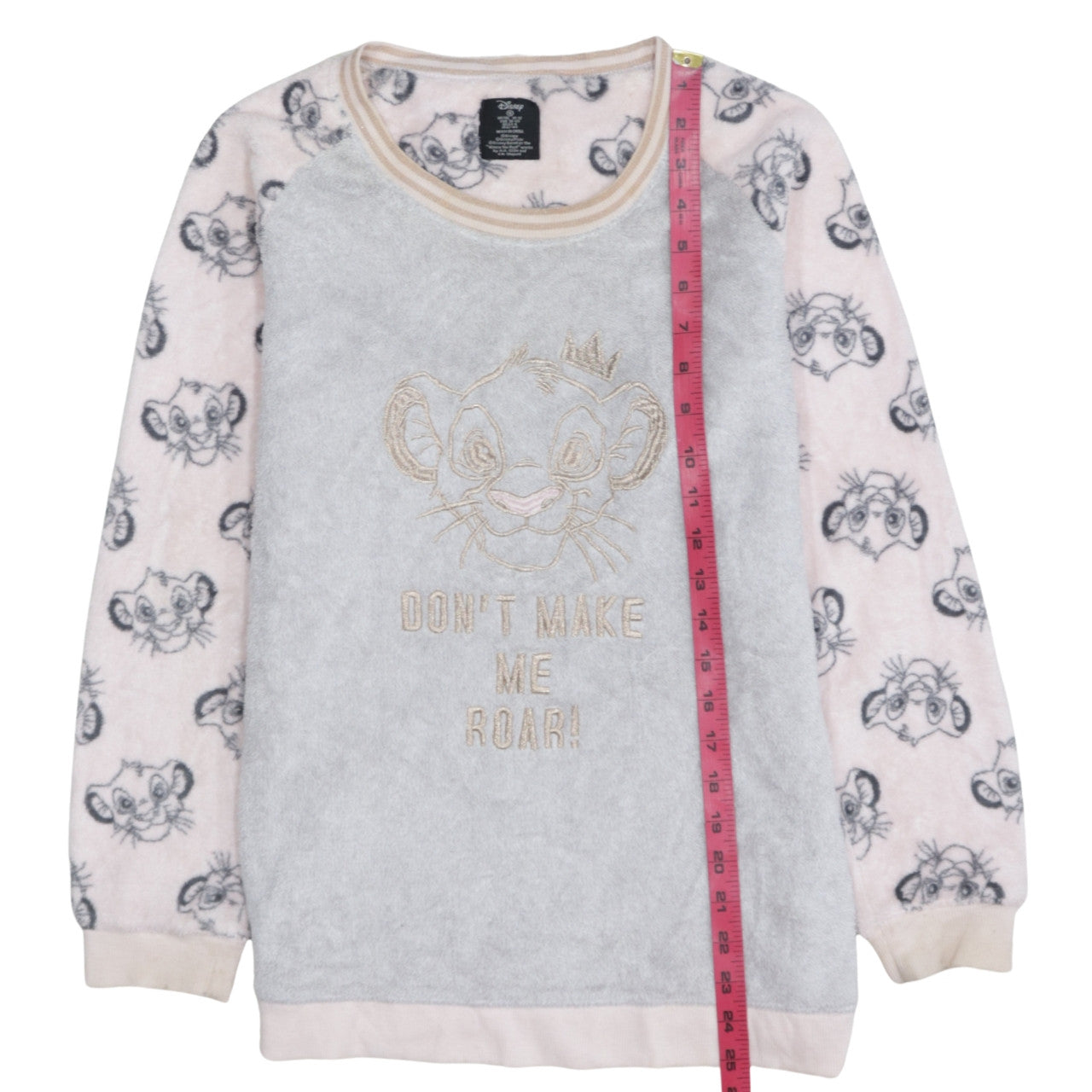 Love to Lounge Disney Simba Grey Fleece Pyjama Top Women’s Size 10-12