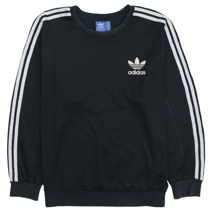 Adidas Women Black Size 12 Crew Neck Long Sleeve Sweatshirt
