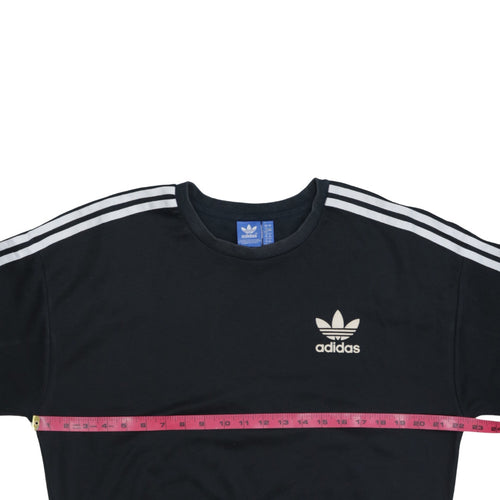 Adidas Women Black Size 12 Crew Neck Long Sleeve Sweatshirt