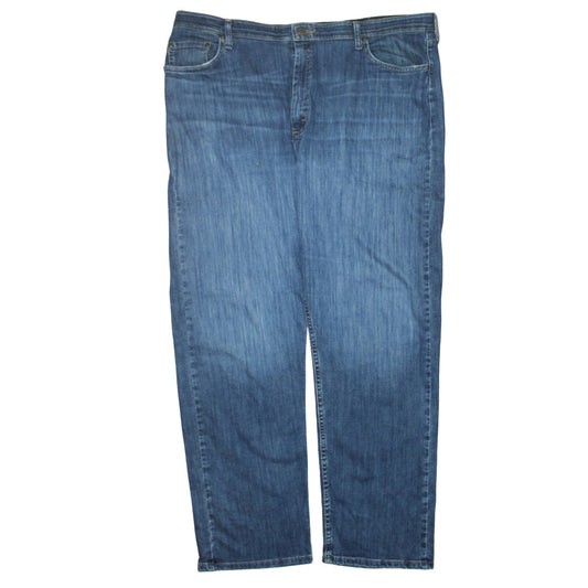 Wrangler Men's Blue Straight Leg Jeans 42x32 Cotton Blend Classic Fit