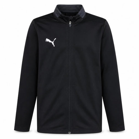 Front view of Puma Men's Black Small Full Zip Sweatshirt Track Jacket