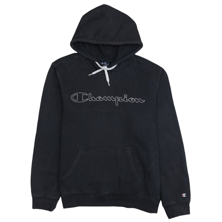 Champion Men's Black Medium Pullover Hoodie with Logo