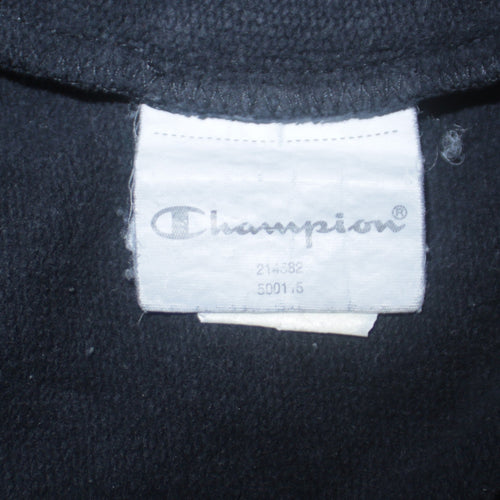 Champion Men's Black Medium Pullover Hoodie with Logo