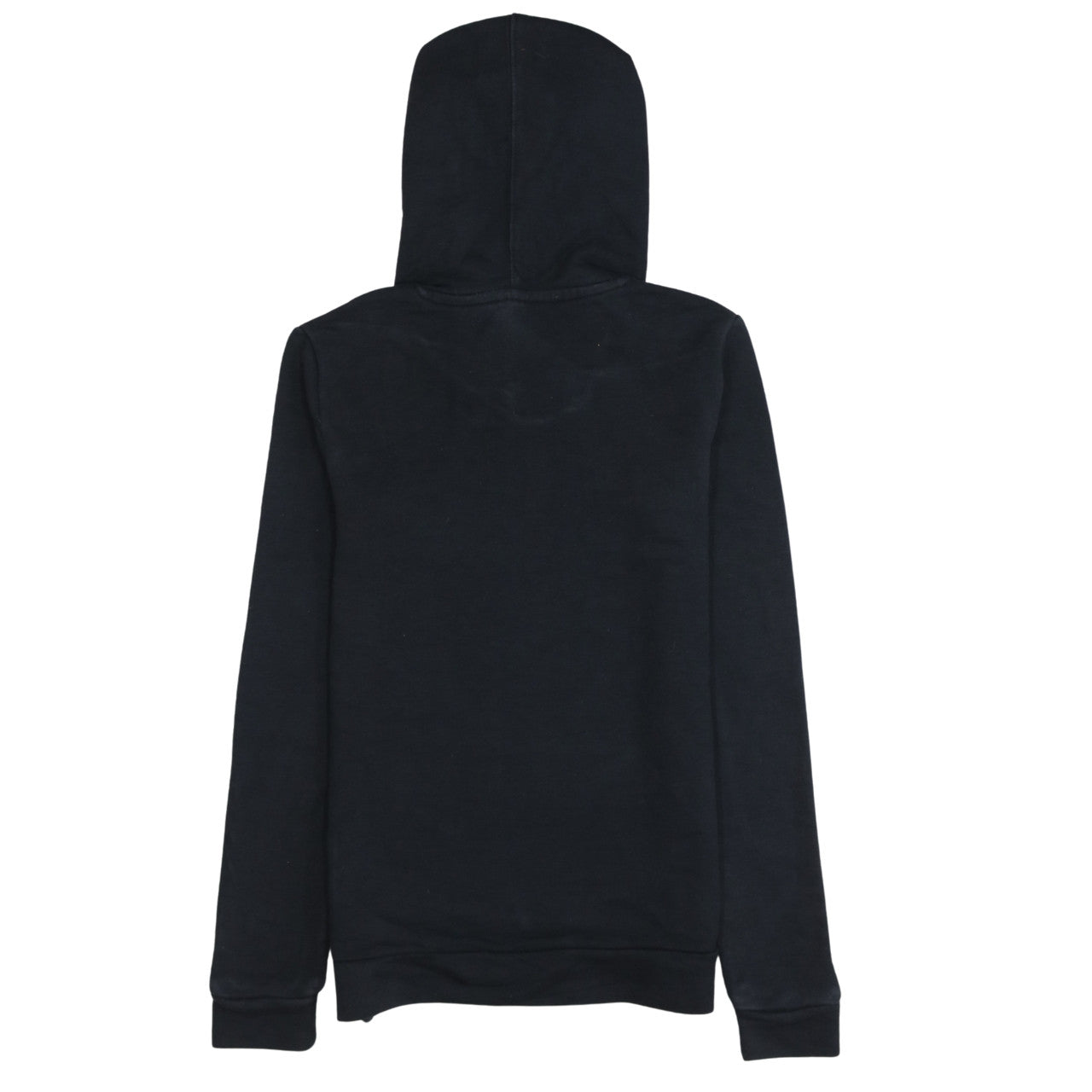 adidas Teens Black XS Pullover Hoodie with Logo Stripe Design