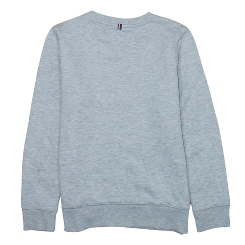 Tommy Hilfiger Boys Grey Sweatshirt Size 152 Cotton Blend Crew Neck