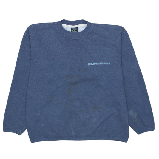 Quiksilver Men’s Blue Small Pullover Crew Neck Sweatshirt