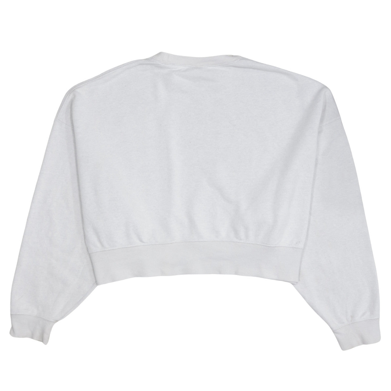 Nike Women White Cropped Pullover Sweatshirt Medium