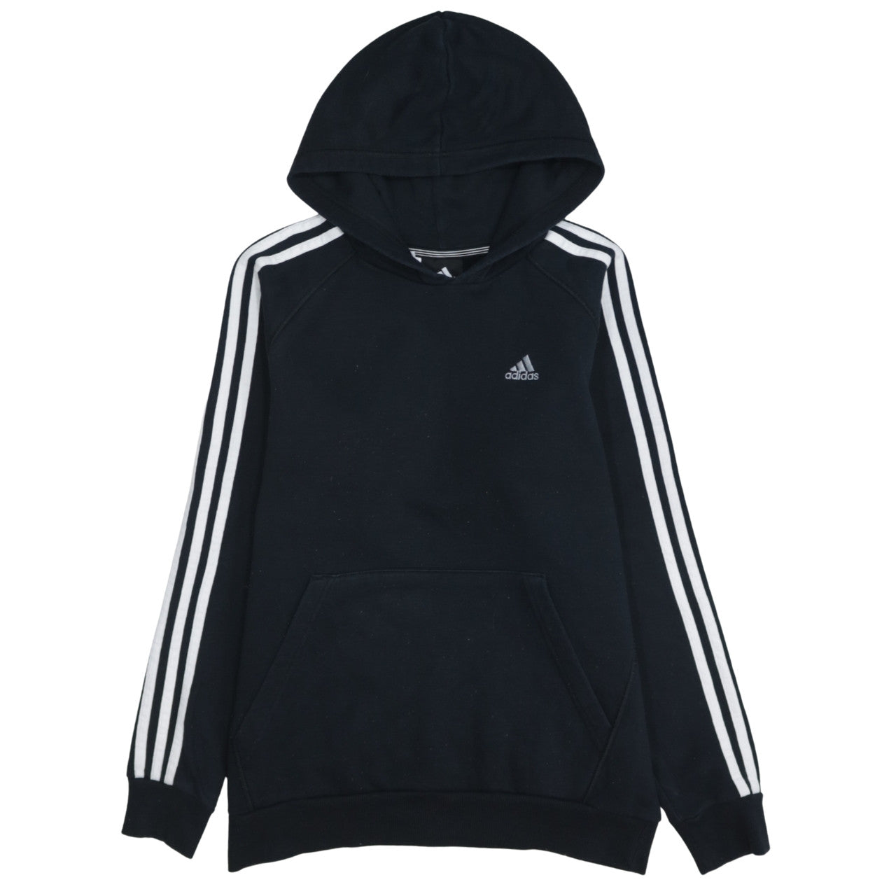 Adidas Boys Black 13-14 Years Pullover Hoodie Essentials 3-Stripes