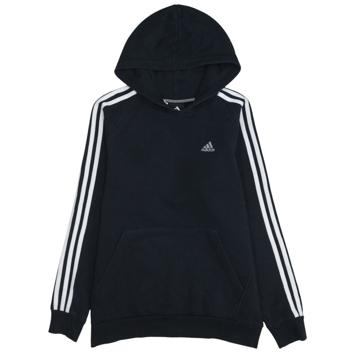 Adidas Boys Black 13-14 Years Pullover Hoodie Essentials 3-Stripes