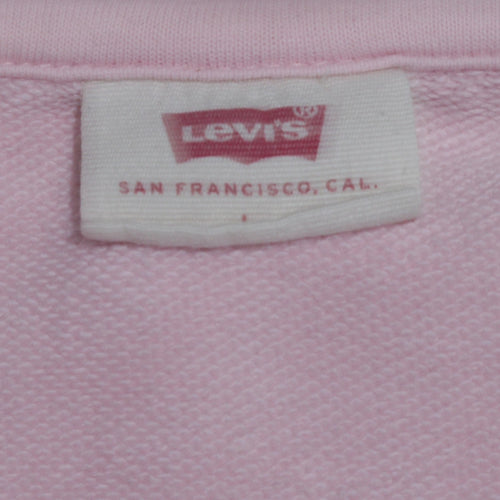 Levi's Womens Pink Crew Neck Pullover Sweatshirt Size M