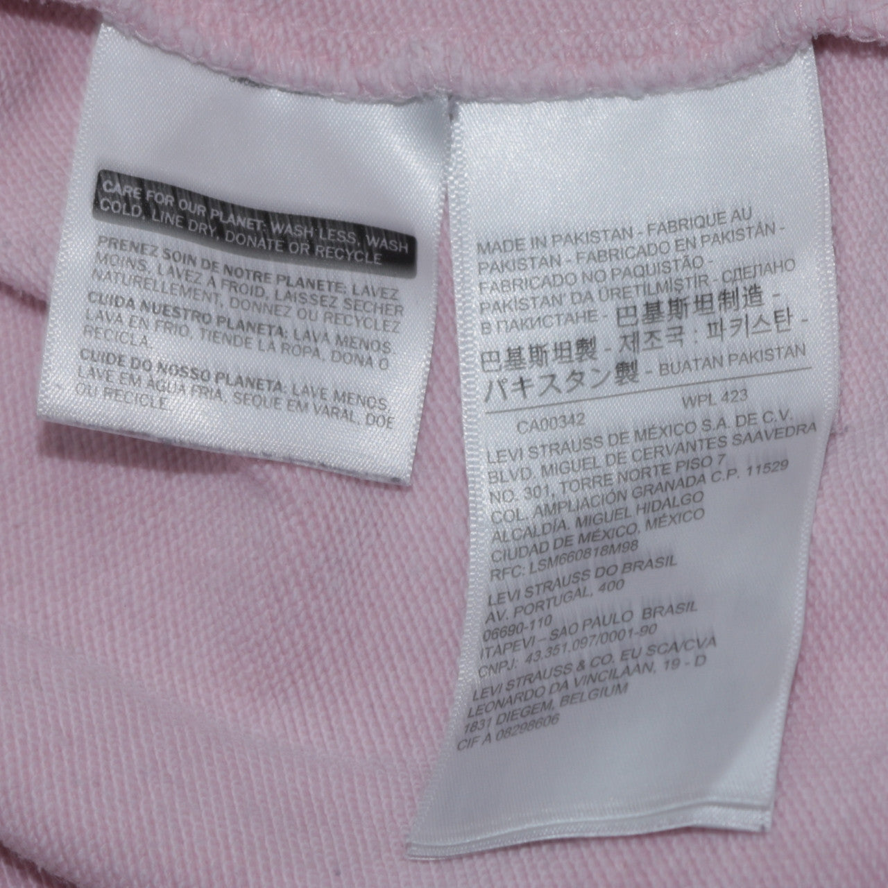 Levi's Womens Pink Crew Neck Pullover Sweatshirt Size M