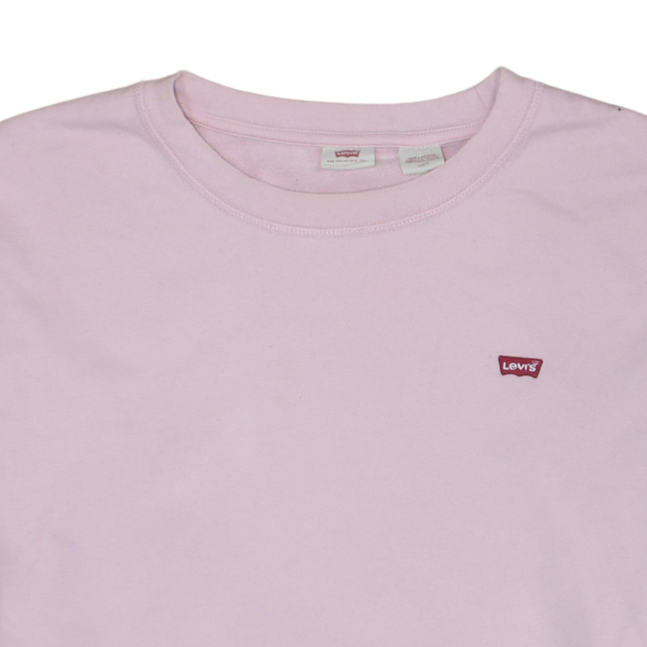 Levi's Womens Pink Crew Neck Pullover Sweatshirt Size M