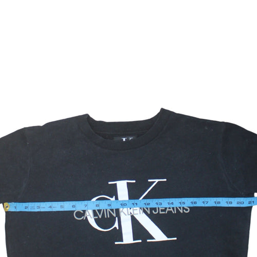 Calvin Klein Jeans Men's Black Graphic Logo Sweatshirt Size S