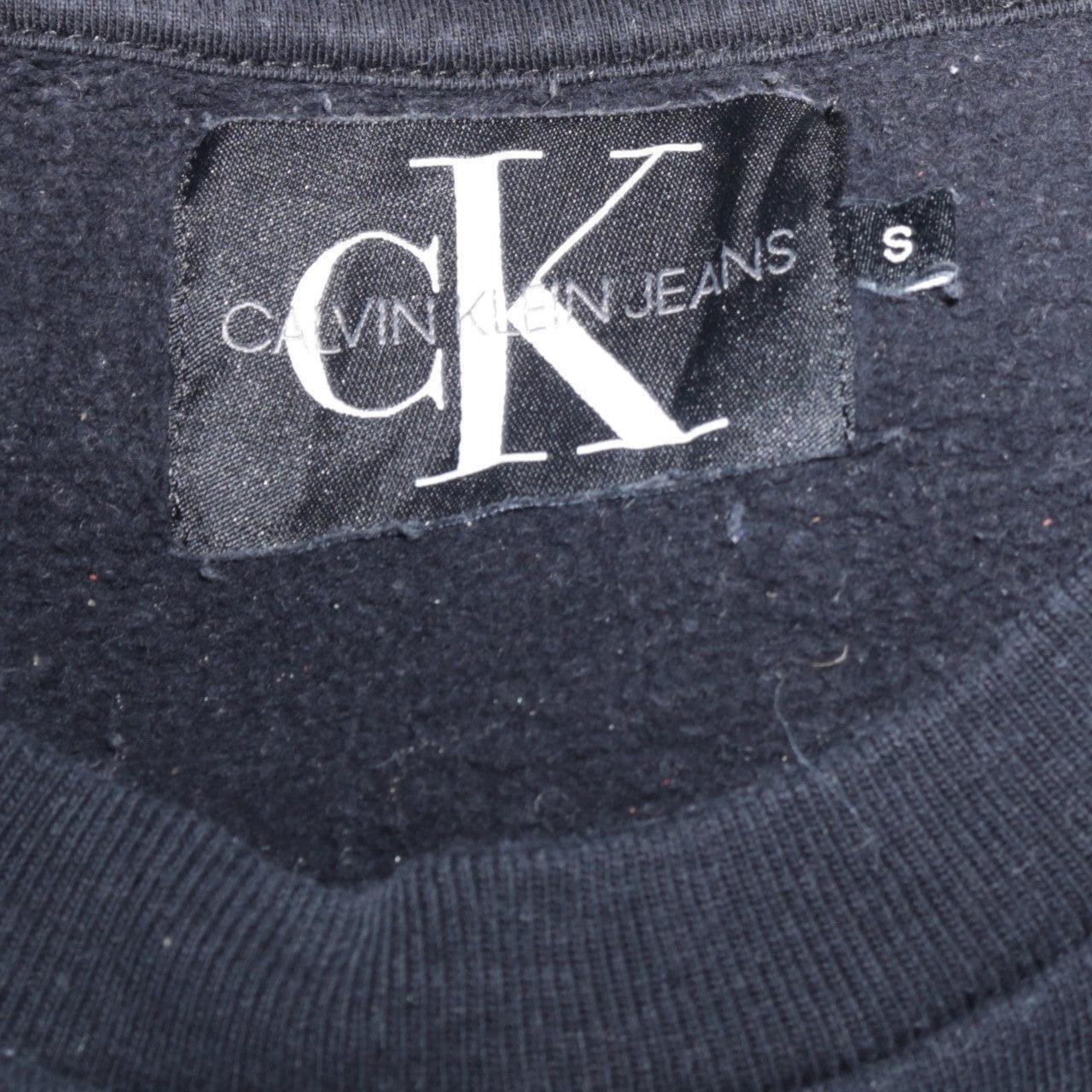 Calvin Klein Jeans Men's Black Graphic Logo Sweatshirt Size S