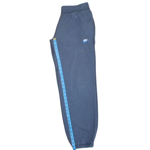 Nike Men Blue Fleece Jogger Sweatpants L Elastic Waist Activewear