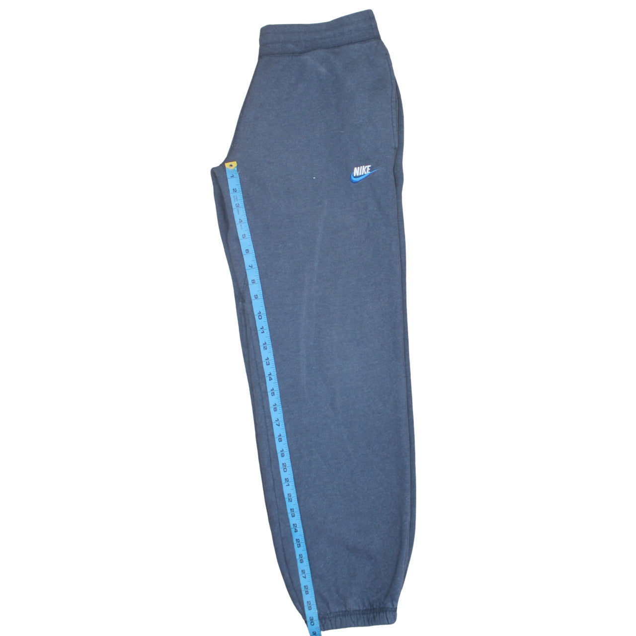 Nike Men Blue Fleece Jogger Sweatpants L Elastic Waist Activewear