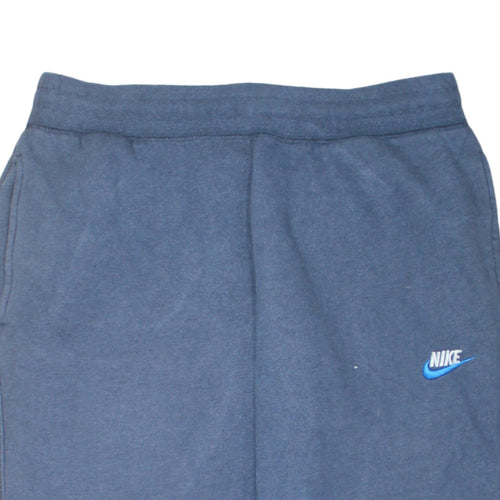 Nike Men Blue Fleece Jogger Sweatpants L Elastic Waist Activewear