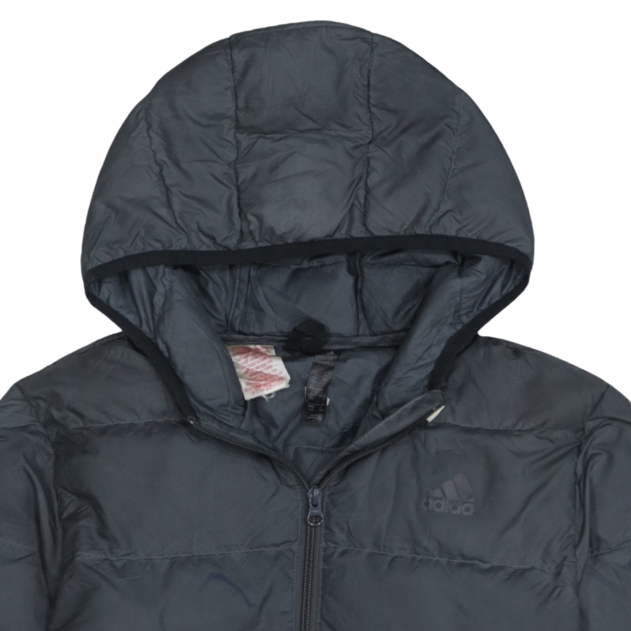 Adidas Boys Black Hooded Puffer Jacket Size 14 Years Winter Coat