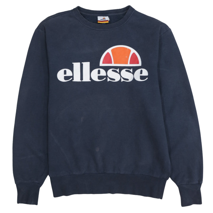 Ellesse Men's Blue Logo Crew Neck Pullover Sweatshirt UK M