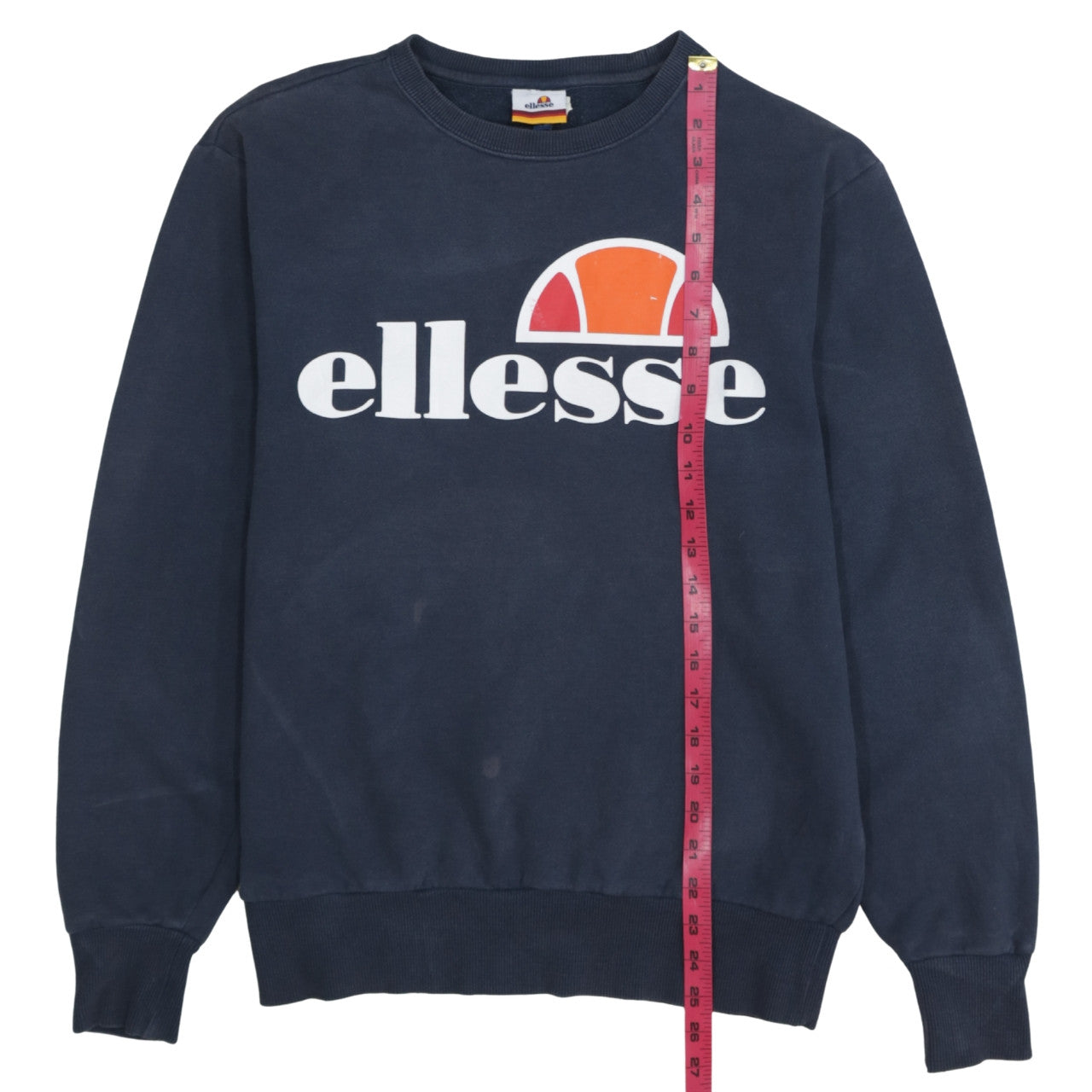 Ellesse Men's Blue Logo Crew Neck Pullover Sweatshirt UK M