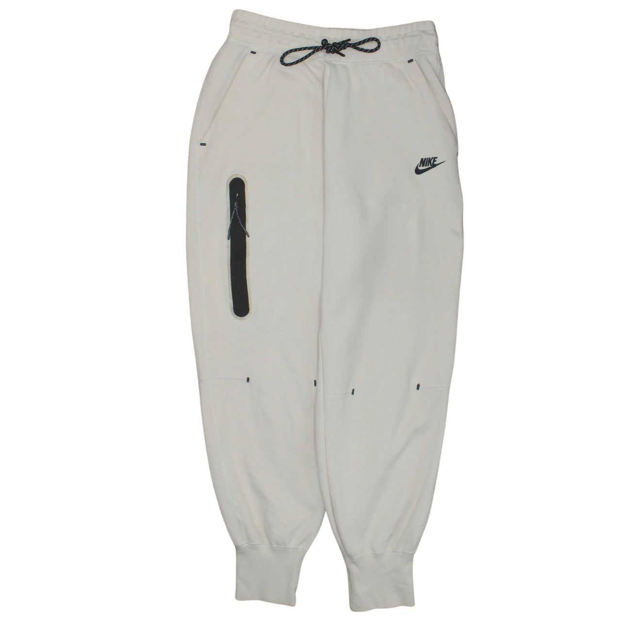 Nike Men's Beige Small Jogger Trousers Cotton Blend Activewear