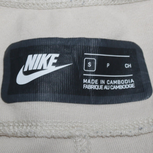 Nike Men's Beige Small Jogger Trousers Cotton Blend Activewear