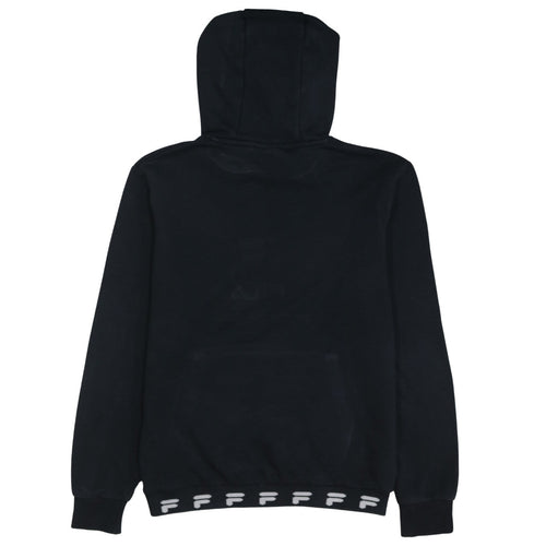 FILA Men's Black XS Pullover Hoodie Embroidered Logo Cotton Blend