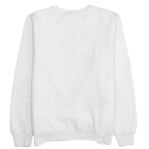 Adidas Boys White Crew Neck Graphic Sweatshirt Size 13-14 Years L