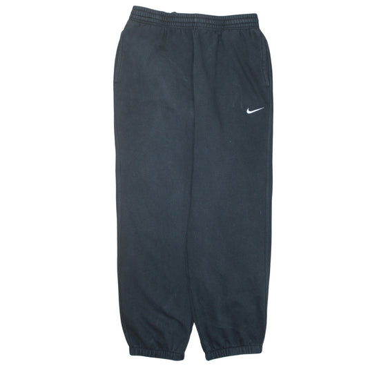 Nike Men's Black Fleece Sweatpants L Regular Fit Elastic Waist Pocketed