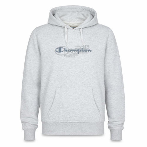 Champion Men's Grey Heritage Fit Hoodie M Pullover Logo Fleece