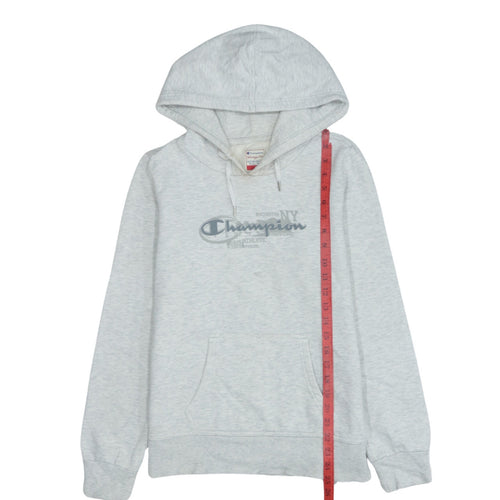 Champion Men's Grey Heritage Fit Hoodie M Pullover Logo Fleece