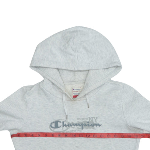 Champion Men's Grey Heritage Fit Hoodie M Pullover Logo Fleece