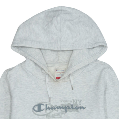 Champion Men's Grey Heritage Fit Hoodie M Pullover Logo Fleece