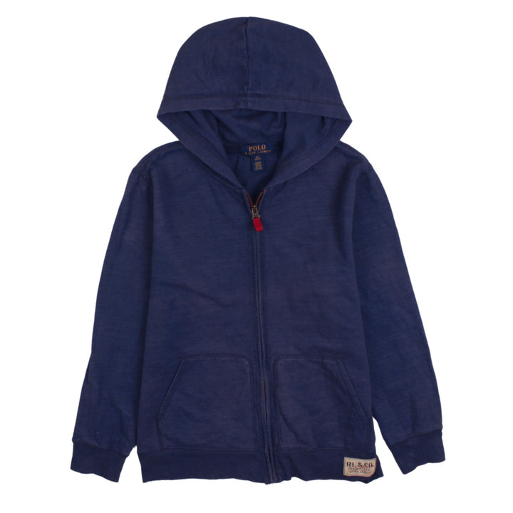 Polo Ralph Lauren Teens Blue Full Zip Hoodie M (10-12) Nautical Anchor Print