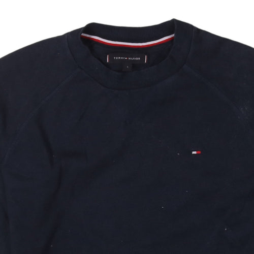 Tommy Hilfiger Men's Blue Crew Neck Cotton Sweatshirt Size S