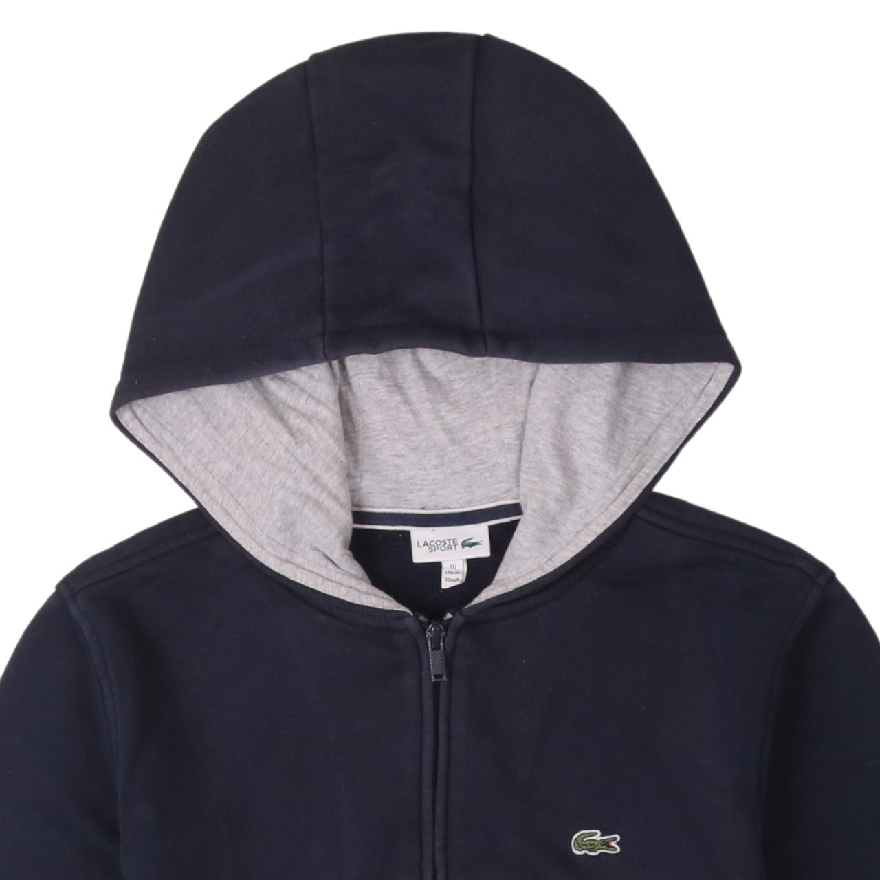 Lacoste Sport Boys Navy Blue Full Zip Hoodie Size 16 (176cm)