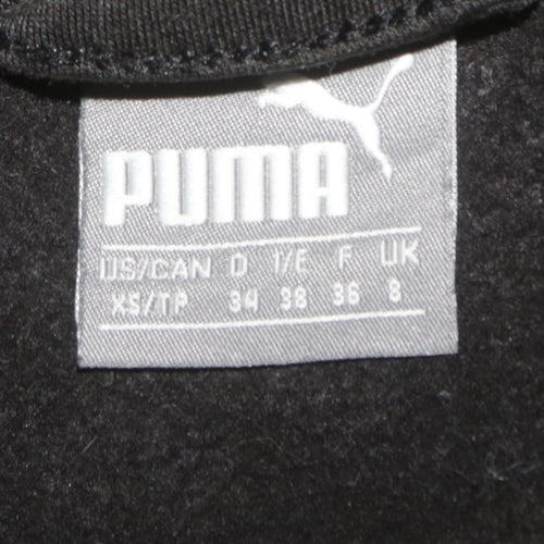Puma Women's Black Full Zip Hoodie Size 8 Logo Graphic Sportswear