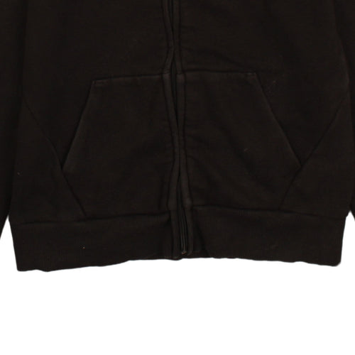 Puma Women's Black Full Zip Hoodie Size 8 Logo Graphic Sportswear