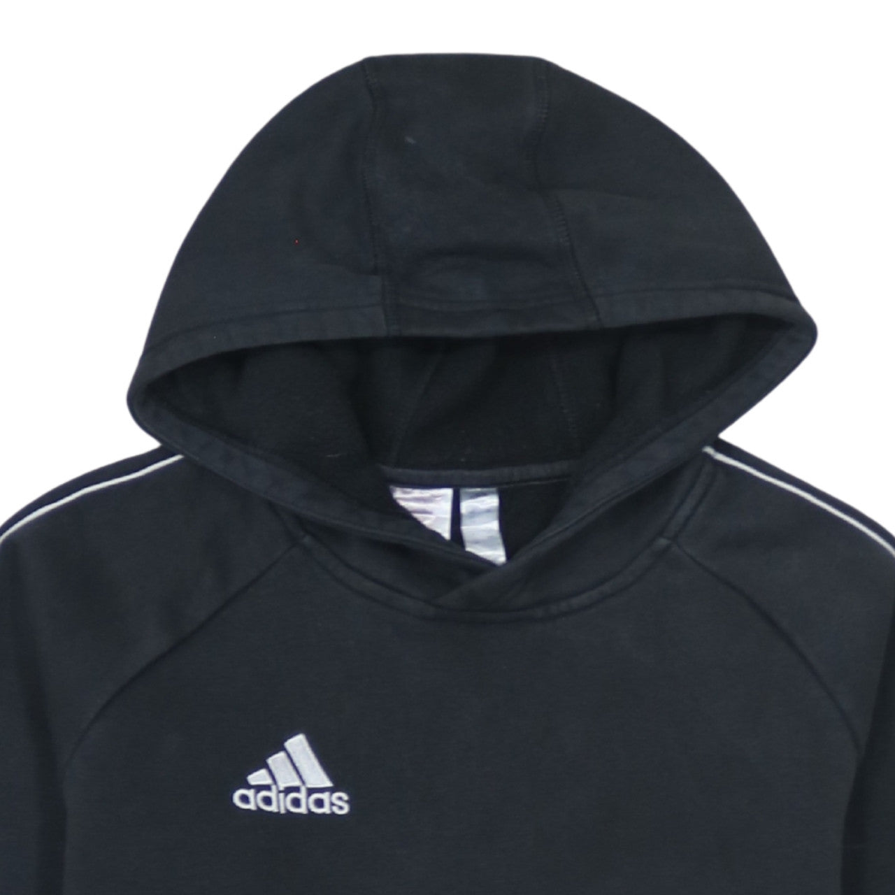 Adidas Boys Black Pullover Hoodie 13-14 Years Cotton Blend Sportswear