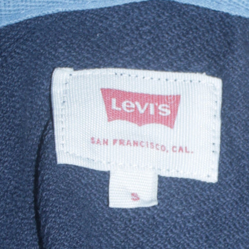 Levi's Men's Blue Pullover Hoodie S Logo Graphic Sweatshirt