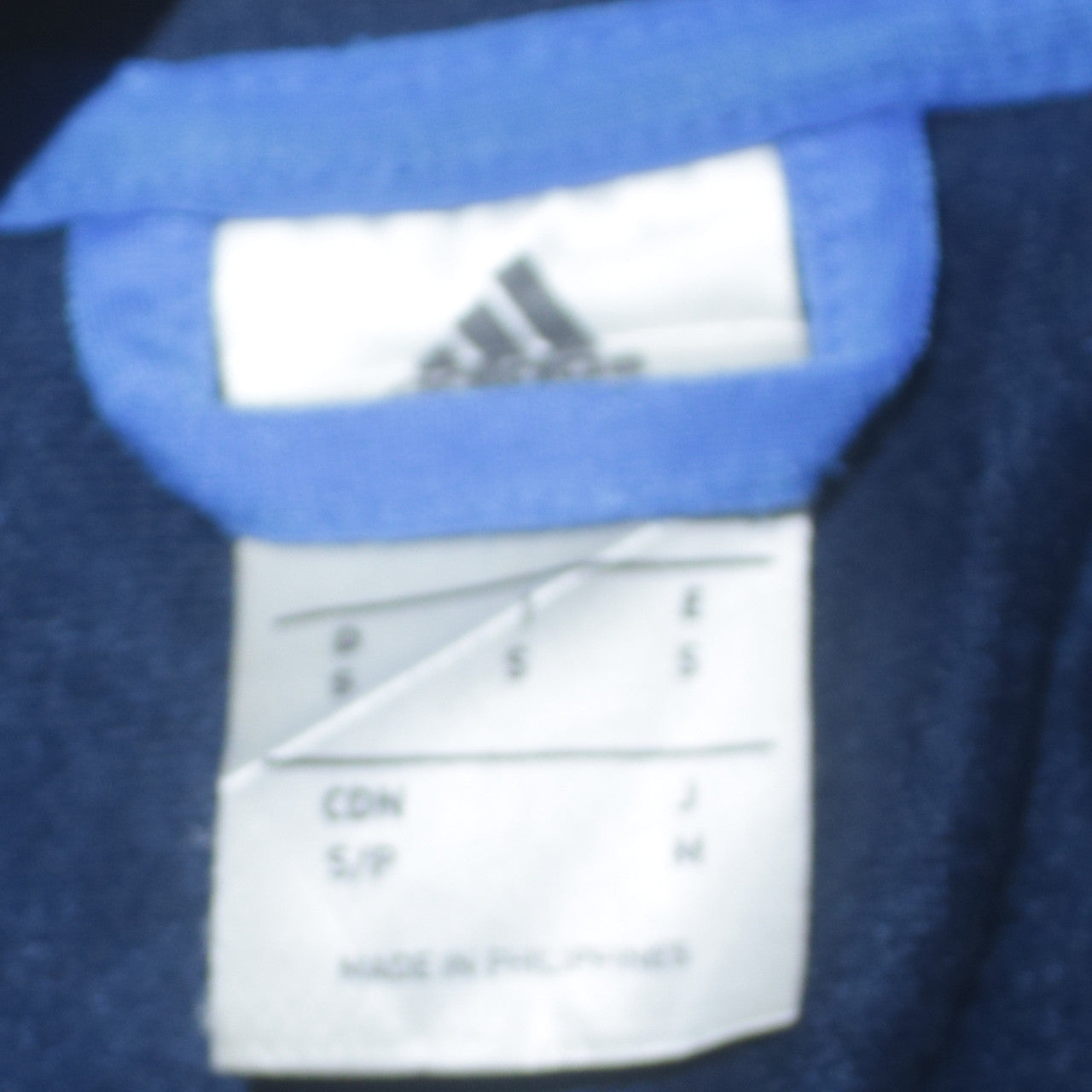 Adidas Men's Blue Full Zip Track Sweatshirt Size S