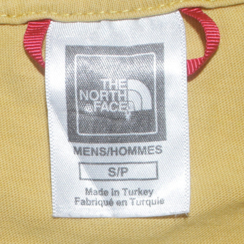 The North Face Men's Yellow Graphic Logo Crew Neck T-Shirt Size S