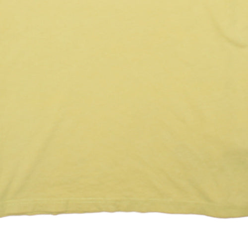 The North Face Men's Yellow Graphic Logo Crew Neck T-Shirt Size S