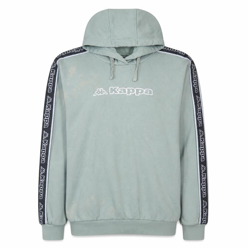 Front view of Kappa Men's Green XL Pullover Hoodie Logo Sportswear