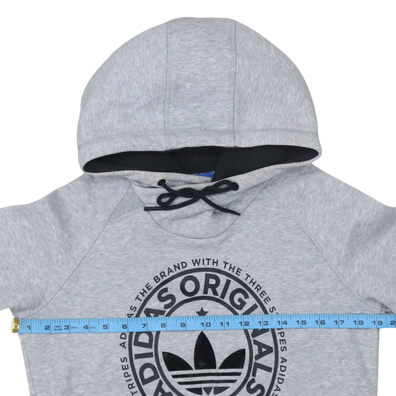 Adidas Originals Women's Grey Hoodie Size 12 Pullover Logo Sweatshirt