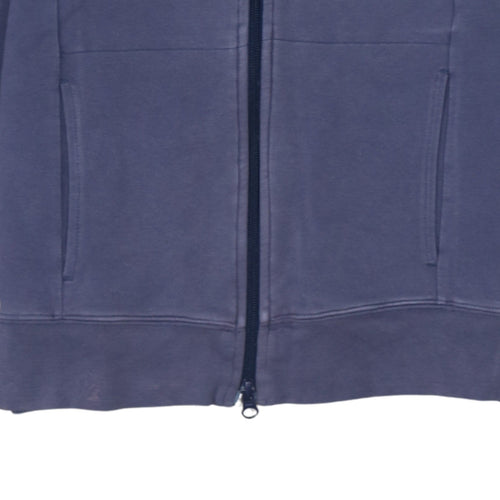 Tommy Hilfiger Women Blue Full Zip Hoodie Sweatshirt L Cotton Blend